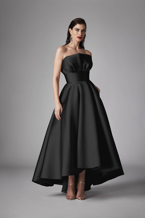 Strapless High Low Gown