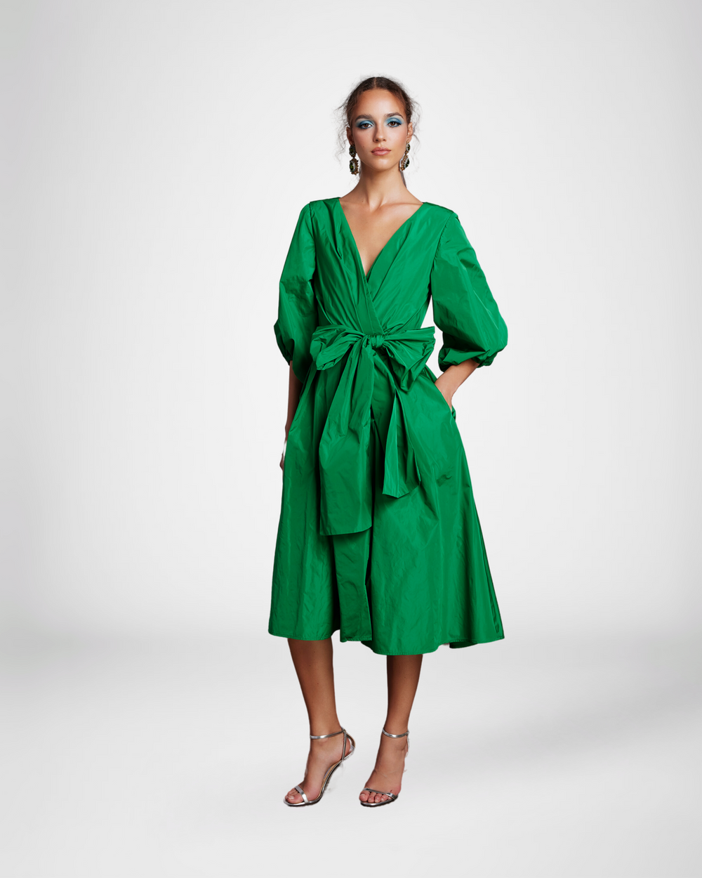 VESTIDO MIDI MANGAS