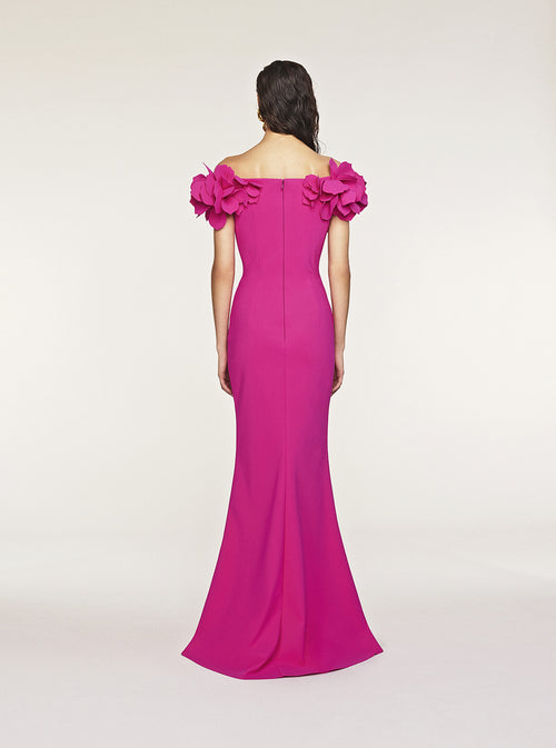 OFF-THE-SHOULDER JERSEY GOWN
