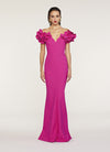 OFF-THE-SHOULDER JERSEY GOWN