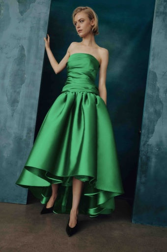 STRAPLESS MIDI GOWN