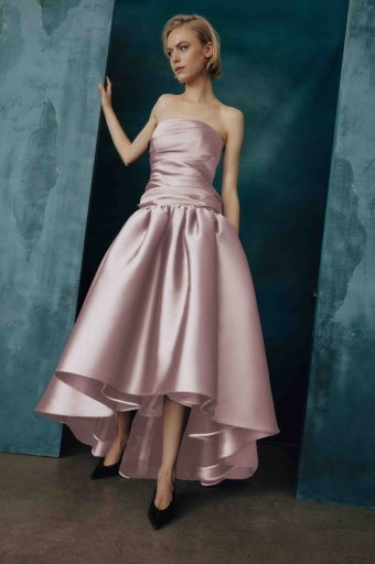 STRAPLESS MIDI GOWN