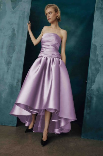 STRAPLESS MIDI GOWN