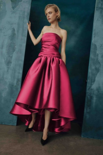 STRAPLESS MIDI GOWN