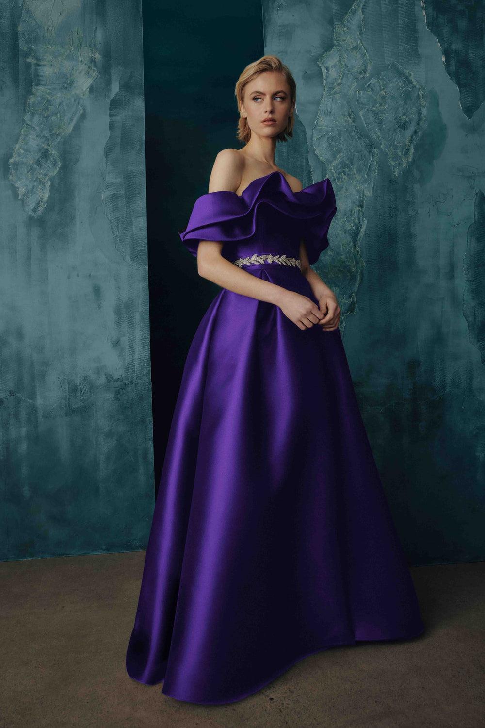 OFF-THE-SHOULDER GOWN