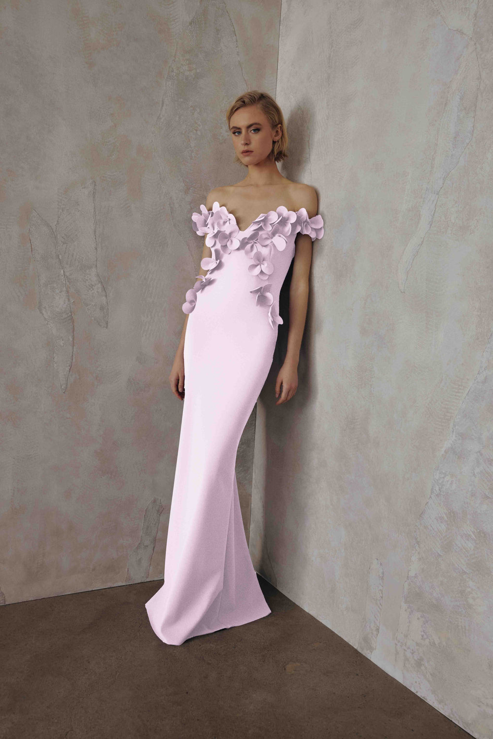 OFF-THE-SHOULDER GOWN