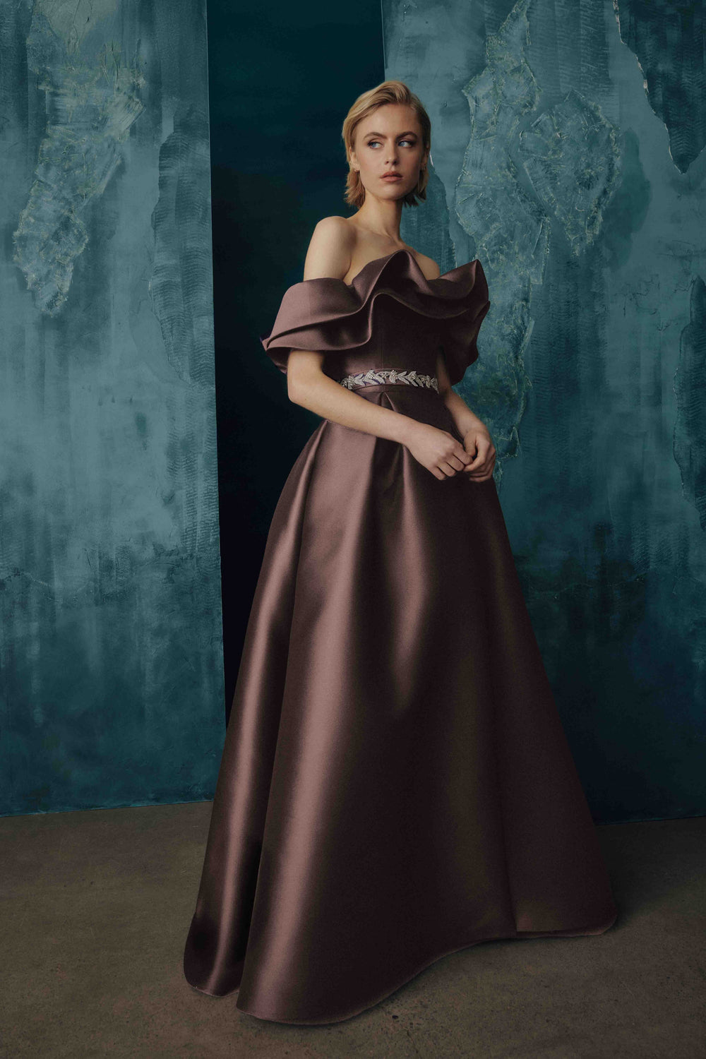 OFF-THE-SHOULDER GOWN