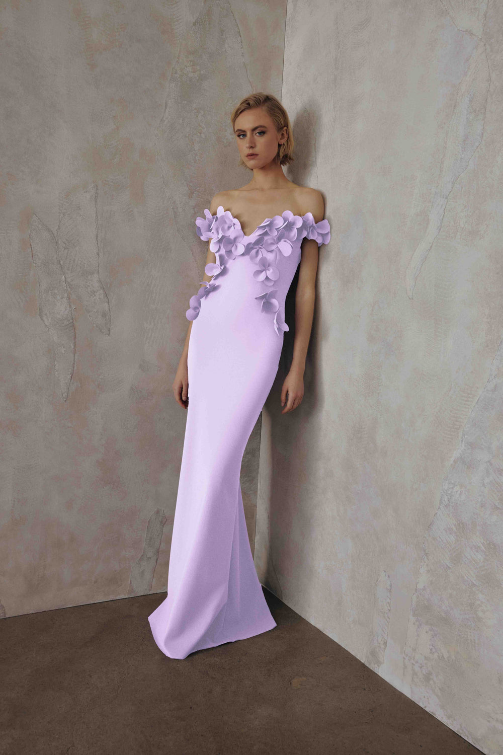 OFF-THE-SHOULDER GOWN