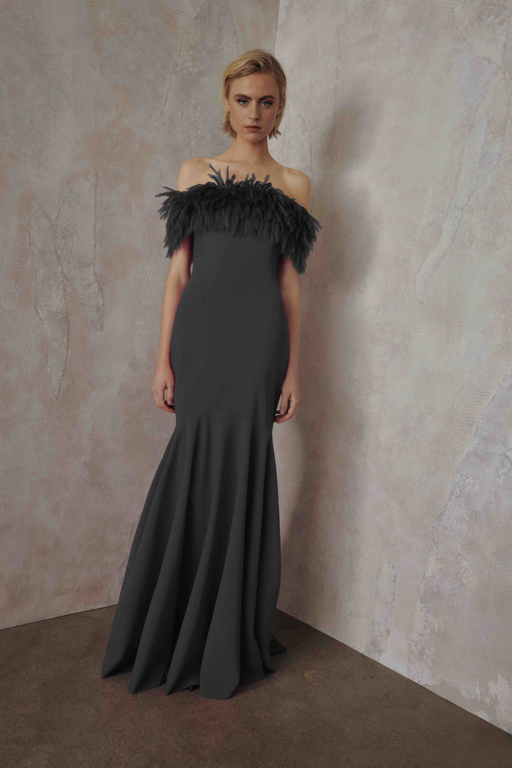 OFF-THE-SHOULDER GOWN