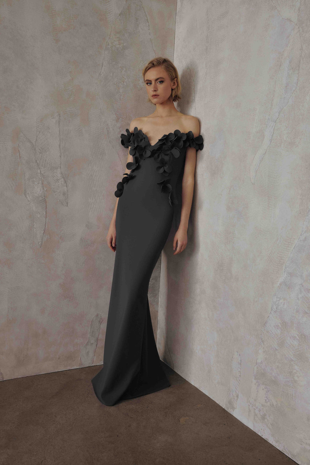 OFF-THE-SHOULDER GOWN