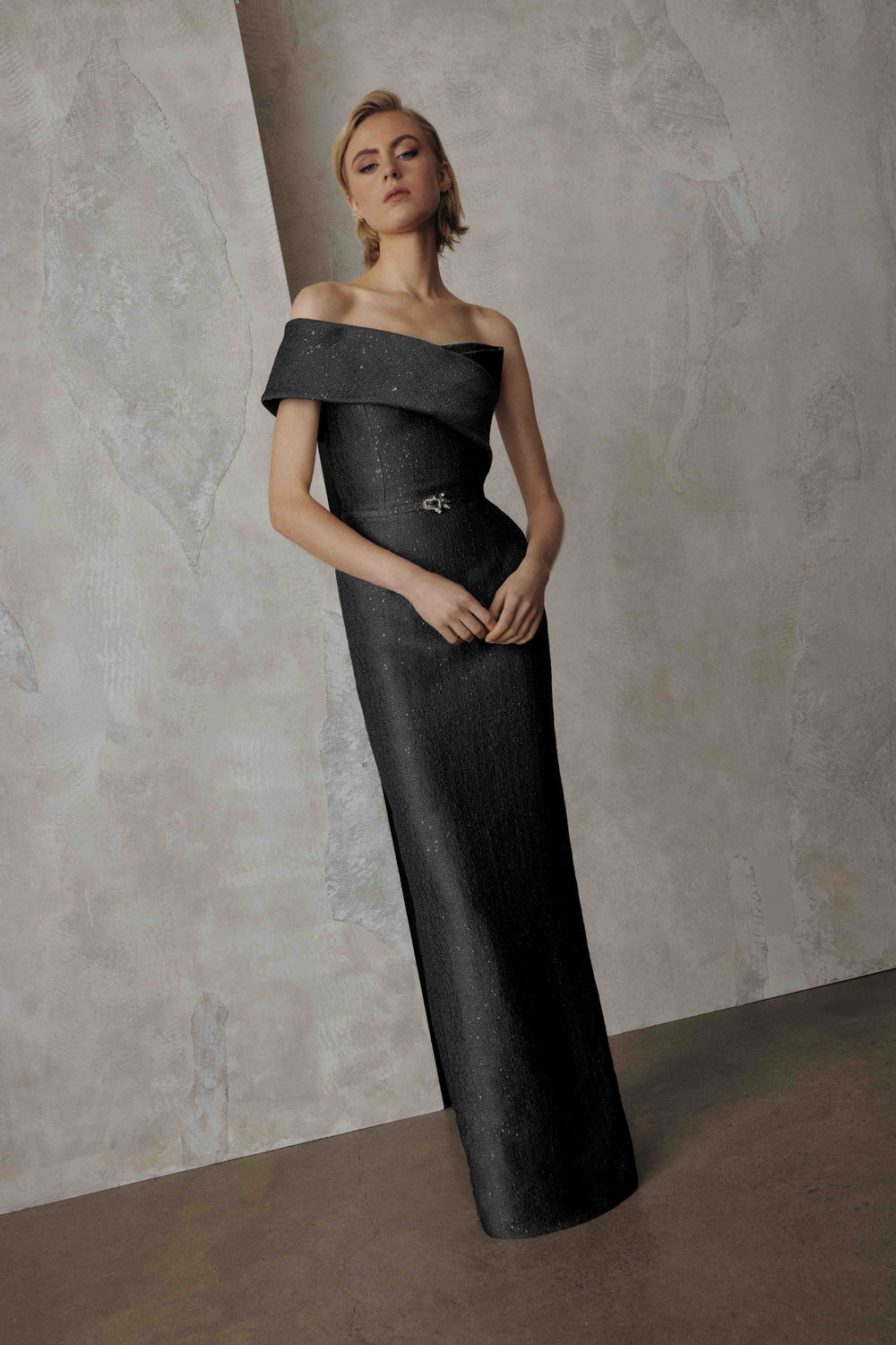 OFF-THE-SHOULDER GOWN