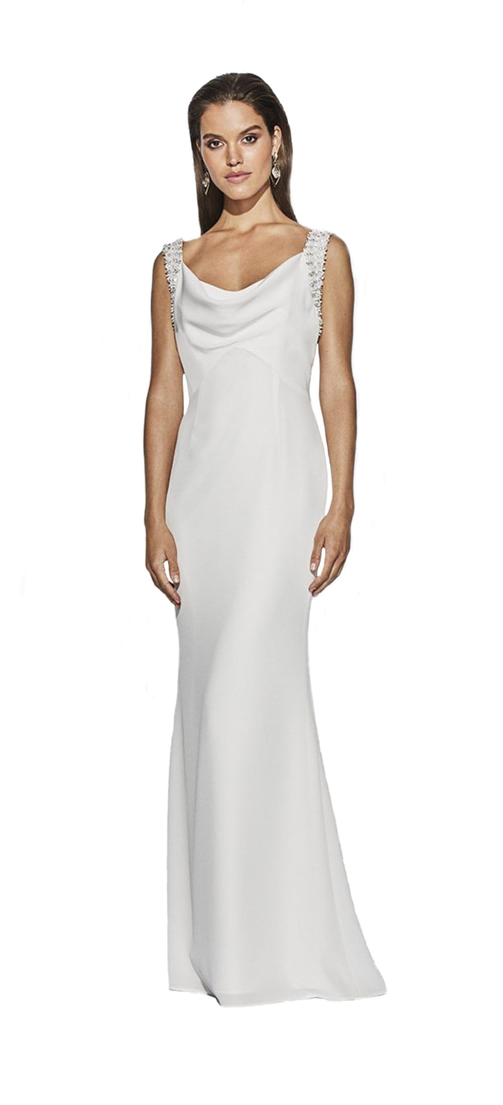 Vestido con tirantes y hombros descubiertos