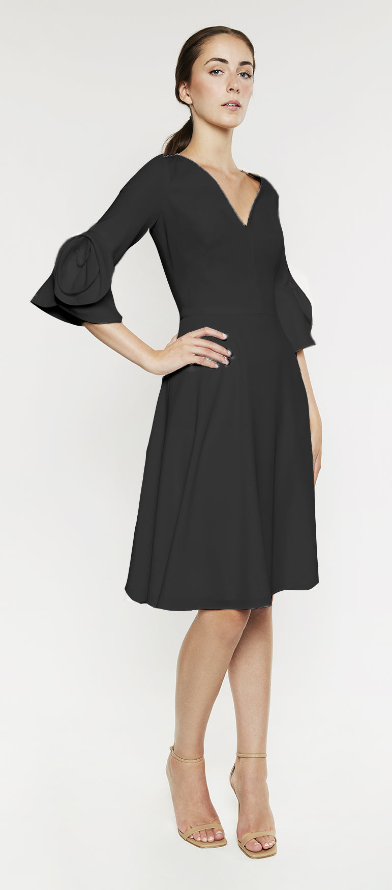 Vestido de manga 3/4