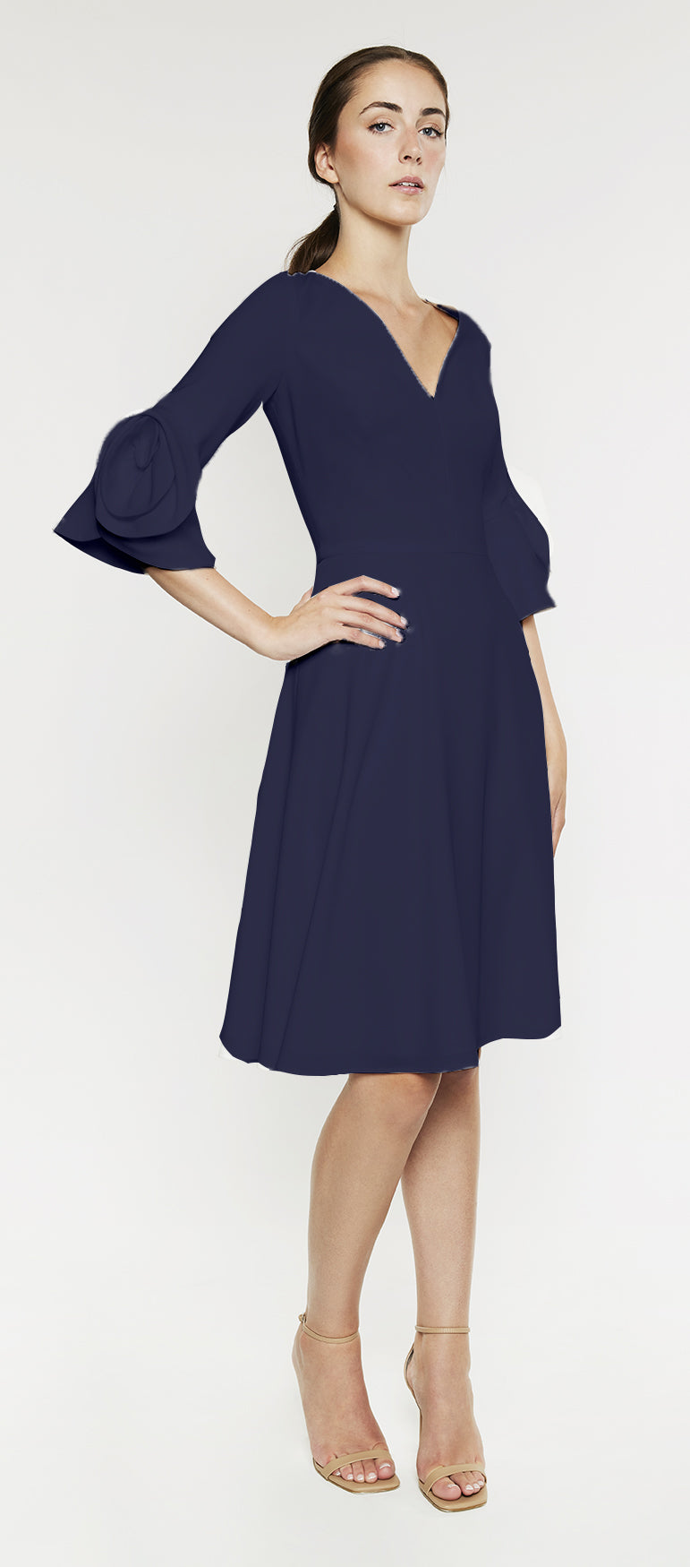 Vestido de manga 3/4