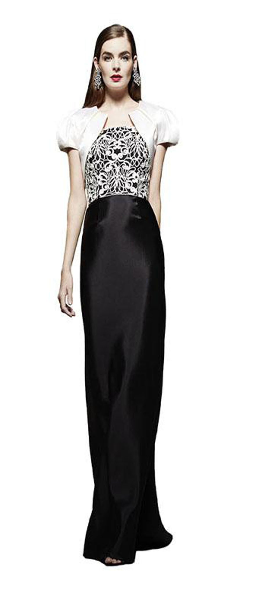 Strapless Gown with Short Sleeve Bolero